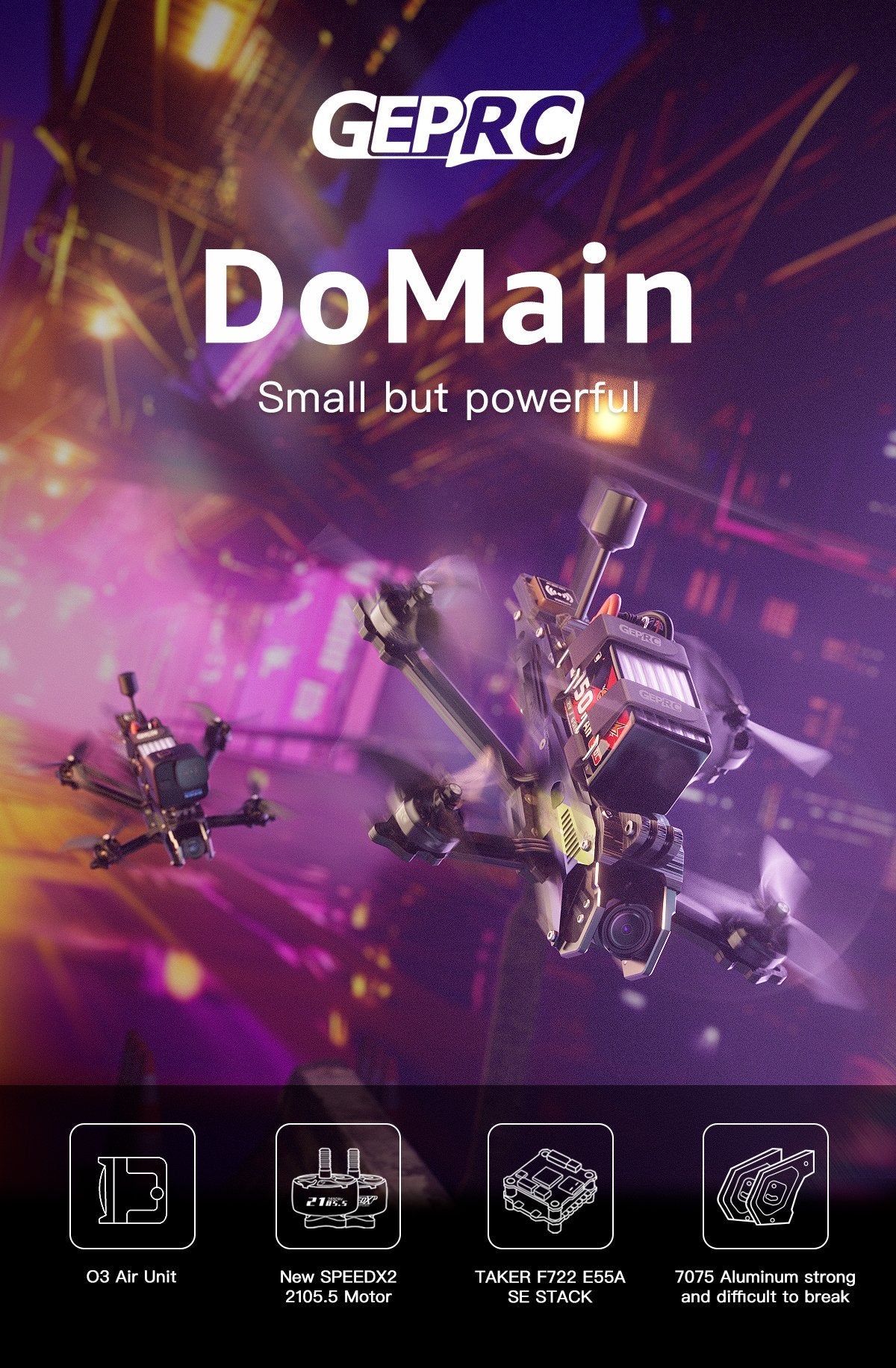 GEPRC DoMain3.6 HD WTPFV Freestyle FPV Drone