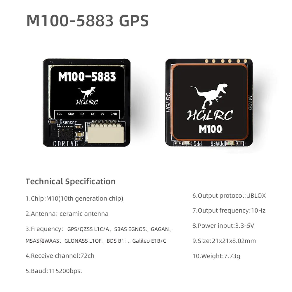 HGLRC M100-5883 GPS Module