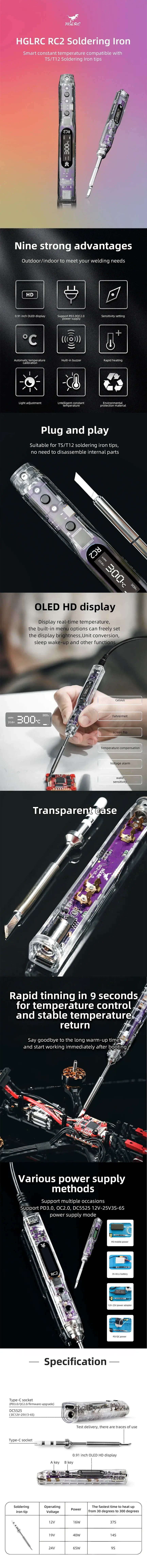 HGLRC RC2 Soldering Iron