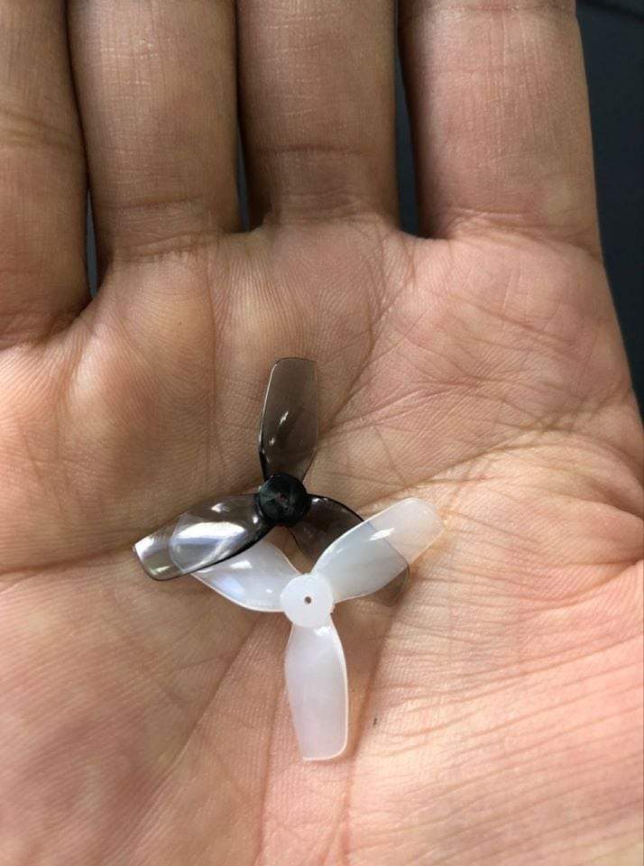 HQ Micro Tiny Whoop Props 31mmx3 3 blade (1mm shaft) (2CW+2CCW)
