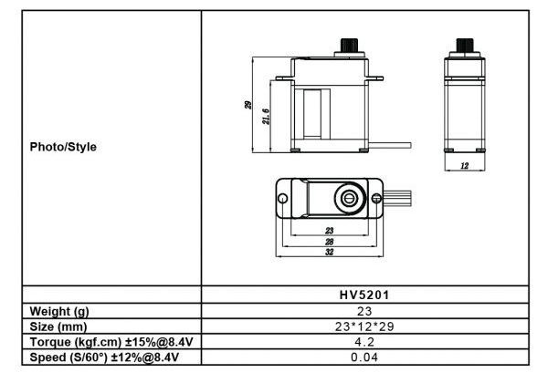 FrSky Xact M5252H Micro HV 8.4V Performance Servo