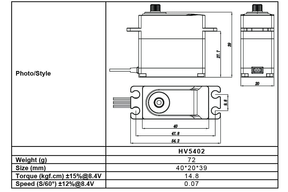 FrSky S5452H Xact STD 8.4V Servo