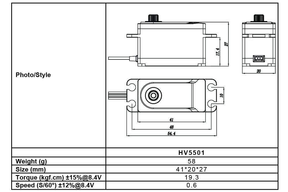 FrSky Xact HV5501 LOW HV 8.4V Servo