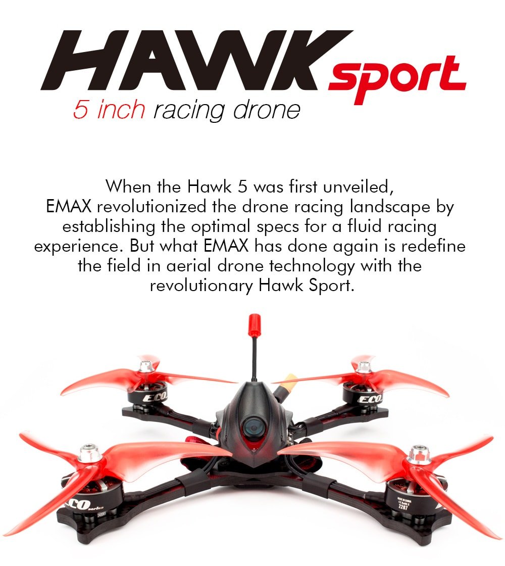 Emax Hawk Sport Racing Quadcopter PNP (1700kV / 2400kV)