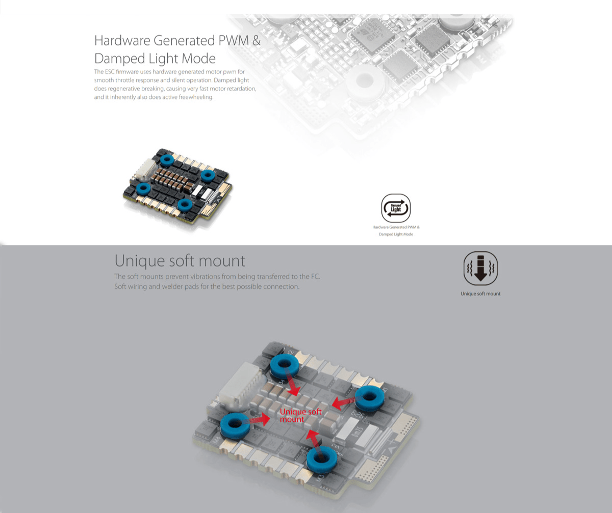 Hobbywing XRotor Micro Combo Stack (F7 FC + 40A BLHeli_32 ESC)