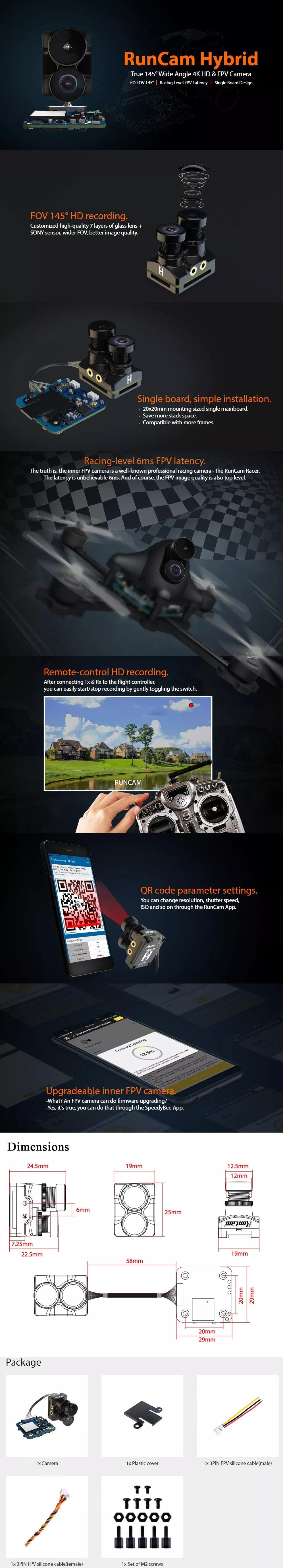 RunCam Hybrid - Dual 4K HD & FPV Camera