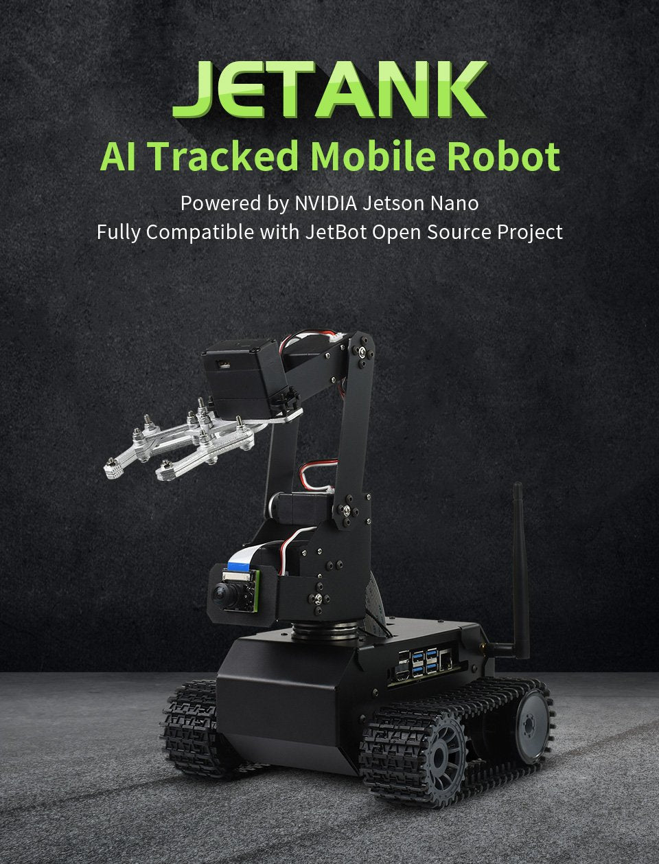JETANK AI Kit Accessories, AI Tracked Mobile Robot, AI Vision Robot, Based on Jetson Nano