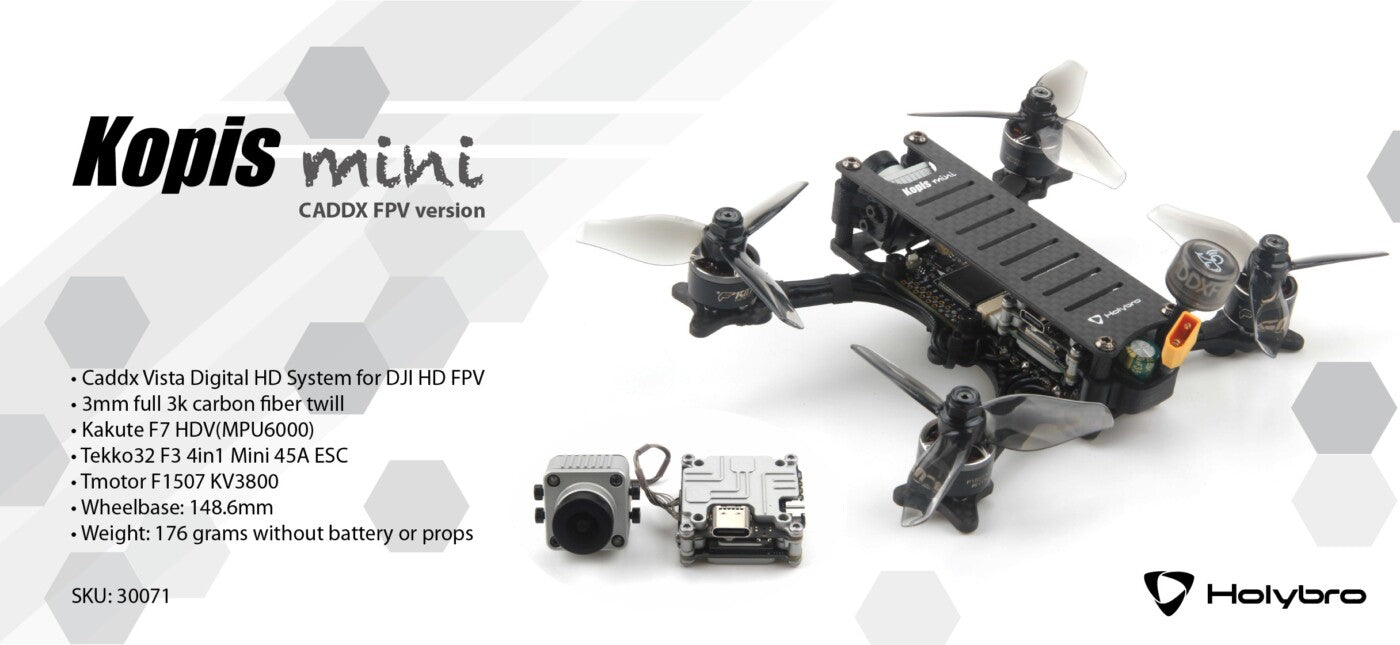 HolyBro Kopis Mini Vista HD FPV Quadcopter PNP