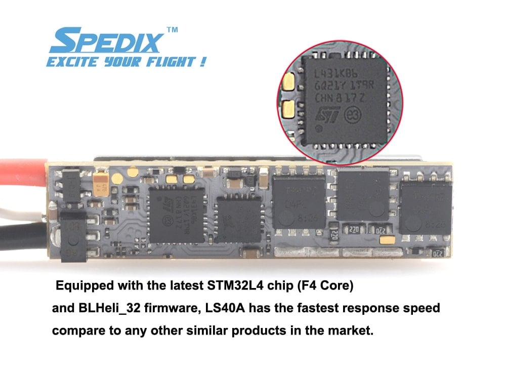 Spedix LS40 Slim 45A ESC (2-6S)