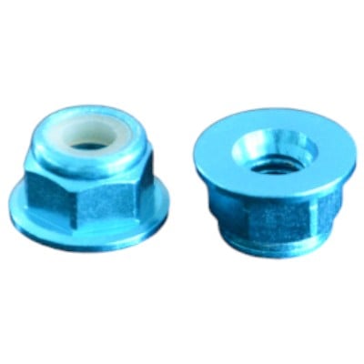 10pc M2 Nylon Locking CW Nuts pack 6061 Aluminium