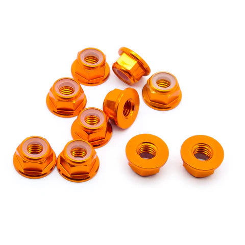 10pc M2 Nylon Locking CW Nuts pack 6061 Aluminium