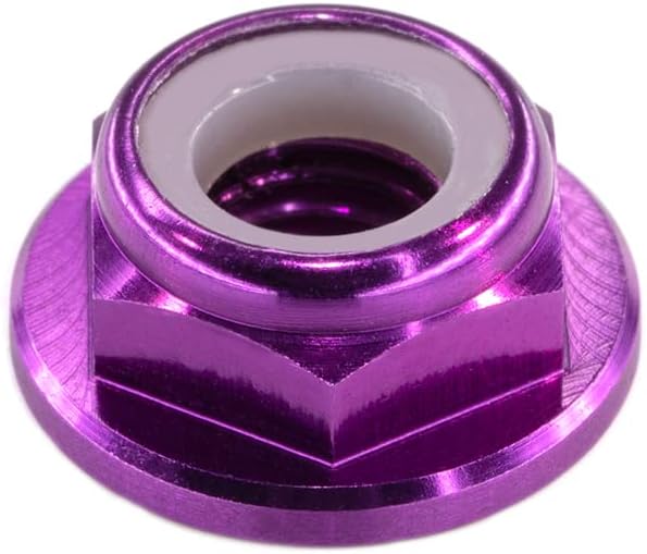 10pc M2 Nylon Locking CW Nuts pack 6061 Aluminium
