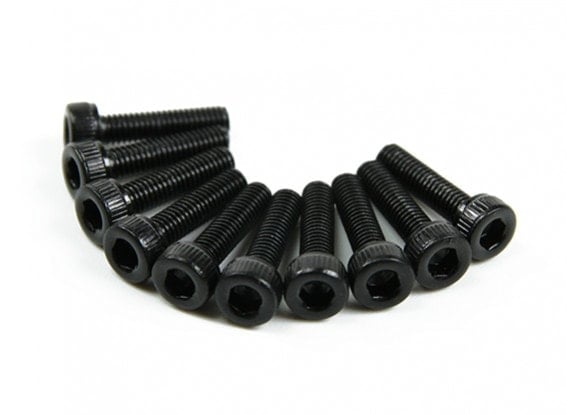 10pc M3 Cap Head Hex Screw Pack Black 8.8 Steel