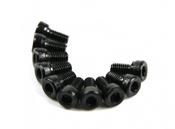 10x M3 Cap Head Hex Screw Black (M3 x6, M3 x8, M3 x10, M3 x12)