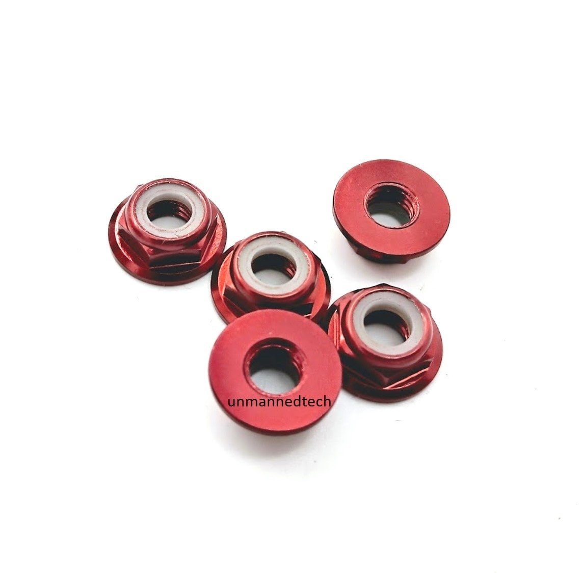 M5 CW Aluminum Low Profile Flanged Propeller Lock Nuts (Pack of 5)