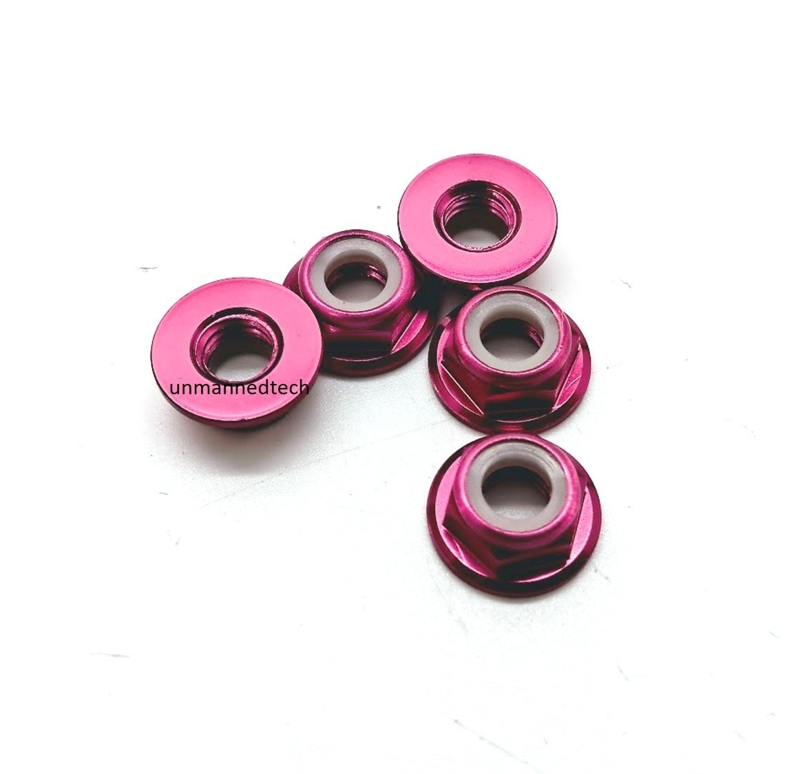 M5 CW Aluminum Low Profile Flanged Propeller Lock Nuts (Pack of 5)