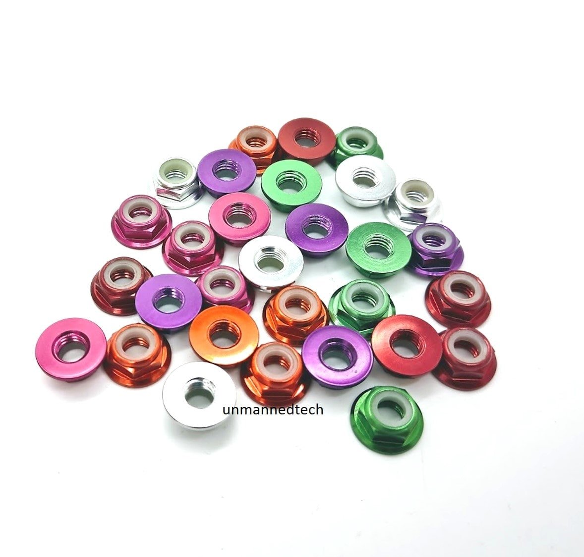M5 CW Aluminum Low Profile Flanged Propeller Lock Nuts (Pack of 5)