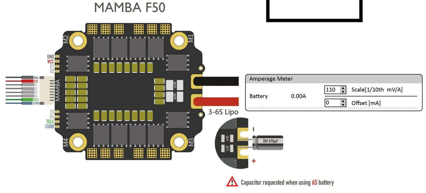 Diatone Mamba F50_BLS 50A 4in1 ESC (3-6S)