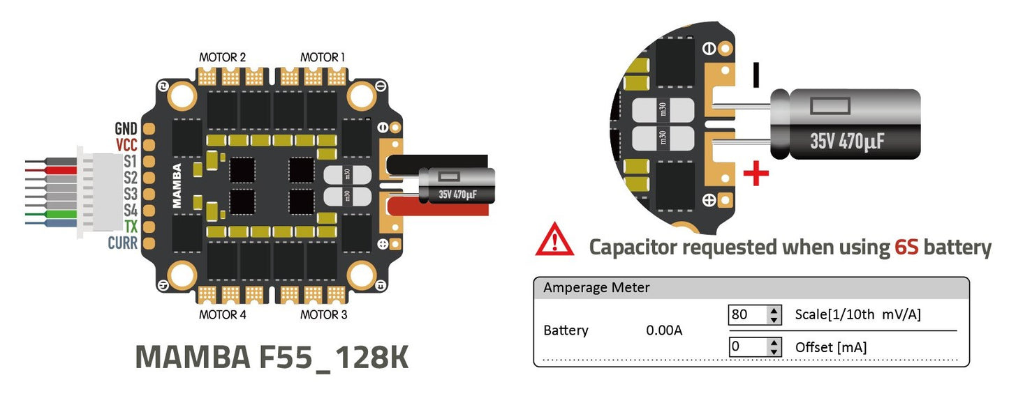 Diatone Mamba F55 Pro 128K Blheli32 4in1 ESC (4-6S)