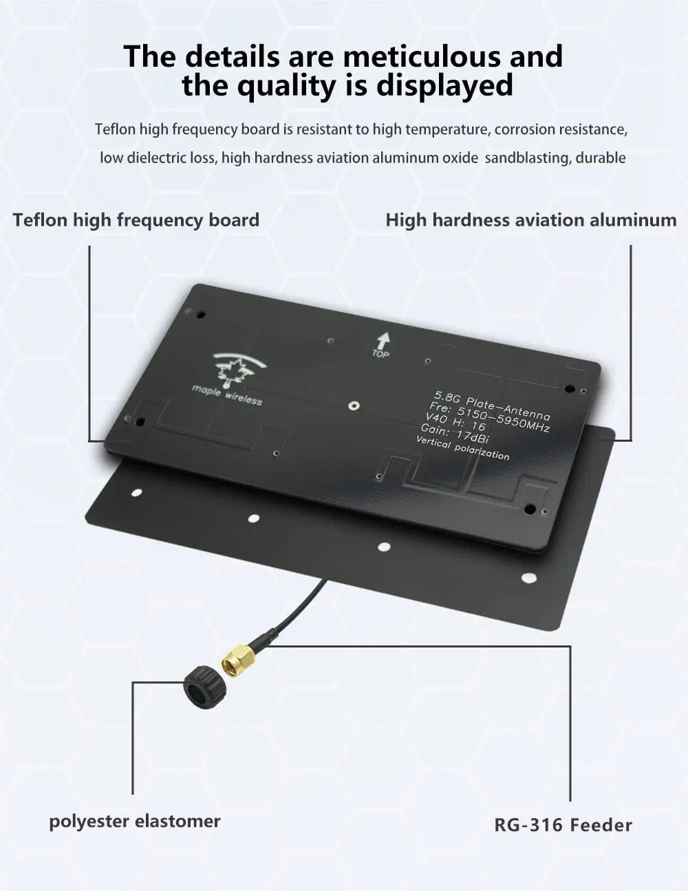 Maple Wireless 5.8G 17dB Directional Antenna SMA