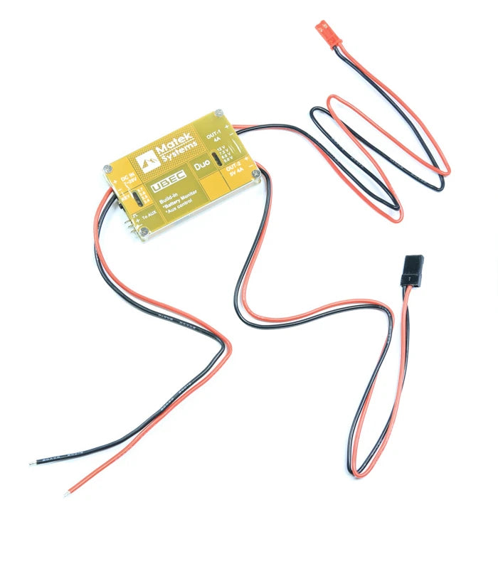 Matek UBEC DUO Dual 4A/5~12V & 4A/5V Outputs with Aux Control