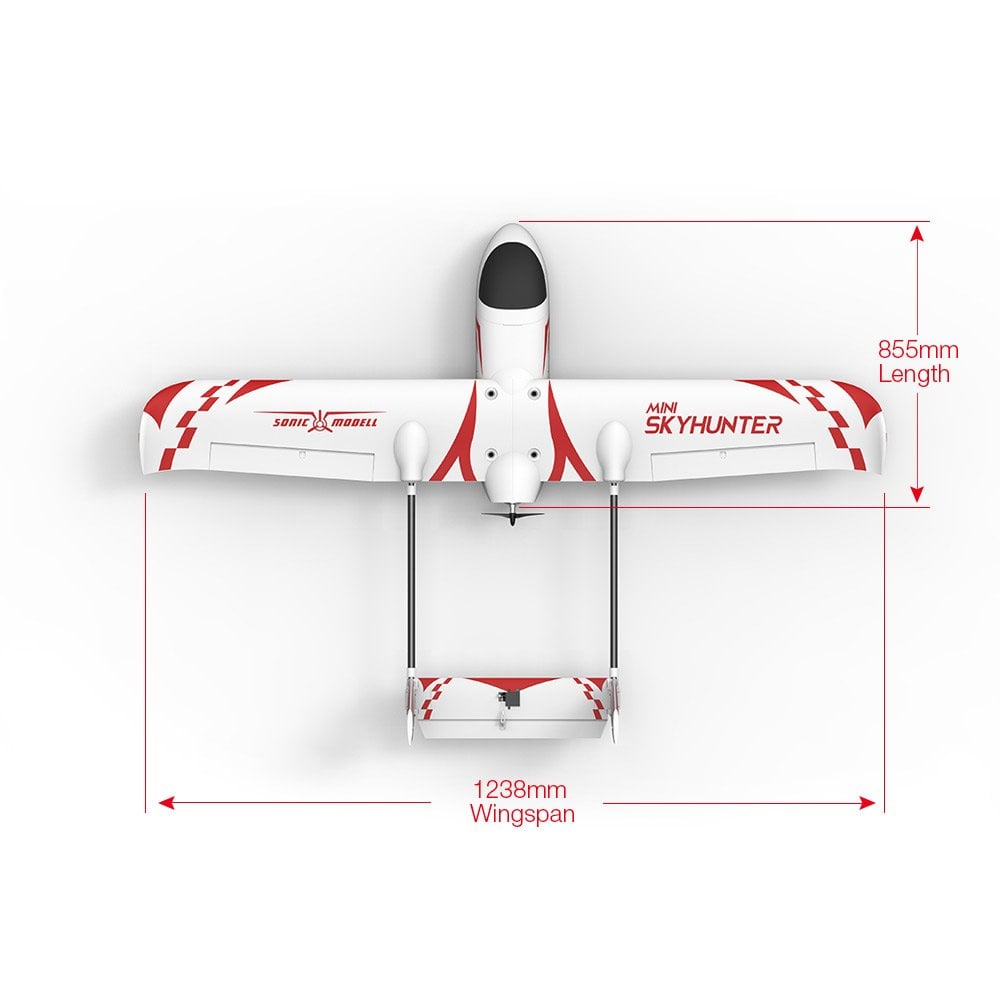 Sonicmodell Mini Skyhunter V2 1238mm Twin Boom Aircraft (Kit/PNP)