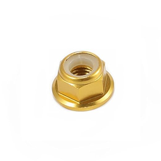 10pc M2 Nylon Locking with Flange CW Nuts pack 6061 Aluminium