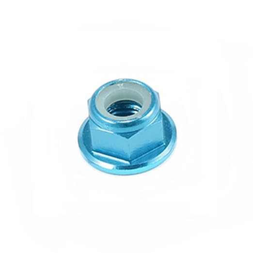 10pc M2 Nylon Locking with Flange CW Nuts pack 6061 Aluminium