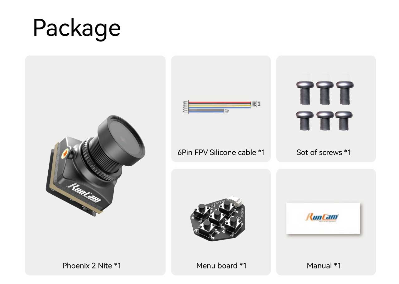 RunCam Phoenix 2 Nite 1500TVL Starlight FPV Camera