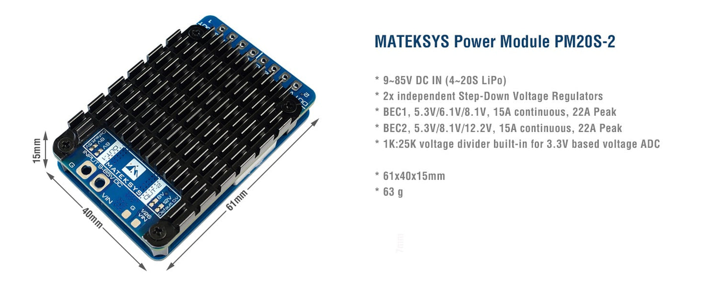 Matek Power Module PM20S-2