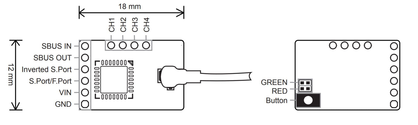 FrSky R9 MX 868 MHz Enhanced R9 Long-Range Receiver (ACCESS OTA)
