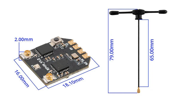 Radiomaster RP4TD-M ExpressLRS 2.4GHz Mini True Diversity Receiver