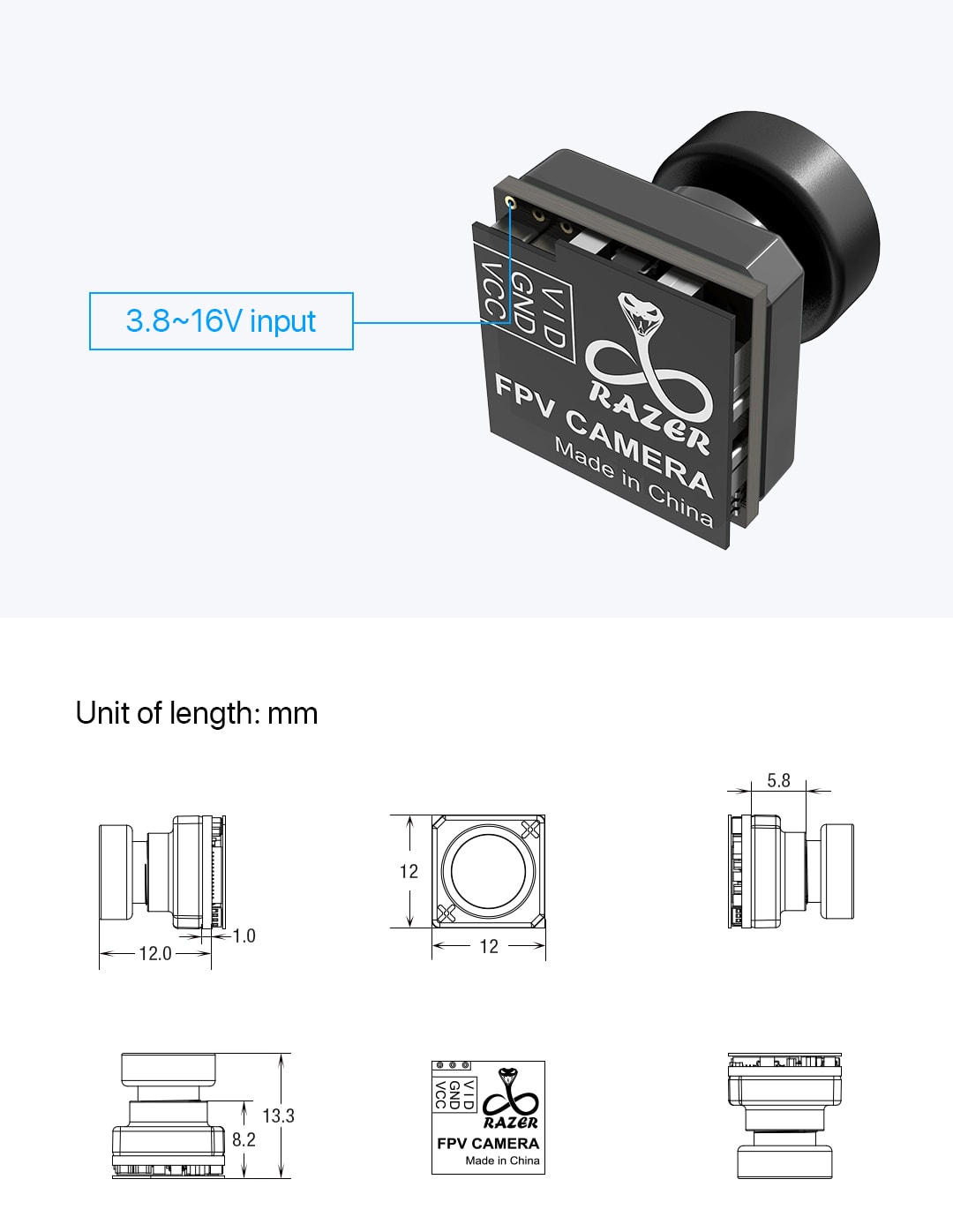 Foxeer Razer Pico FPV Camera 1200TVL