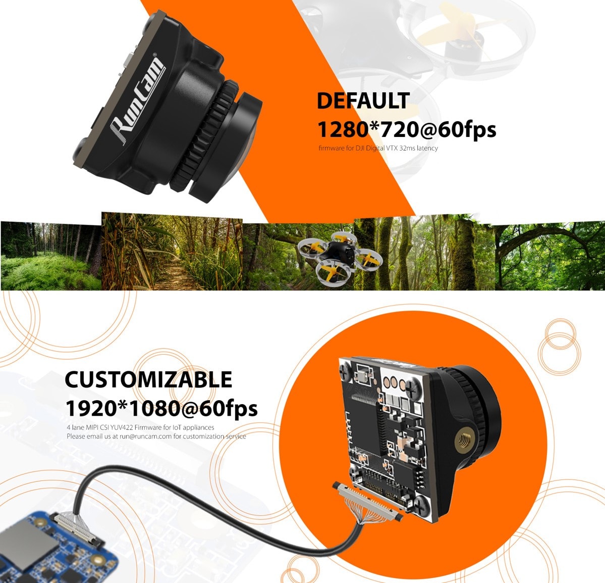 RunCam MIPI HD Digital FPV 1.8mm Camera