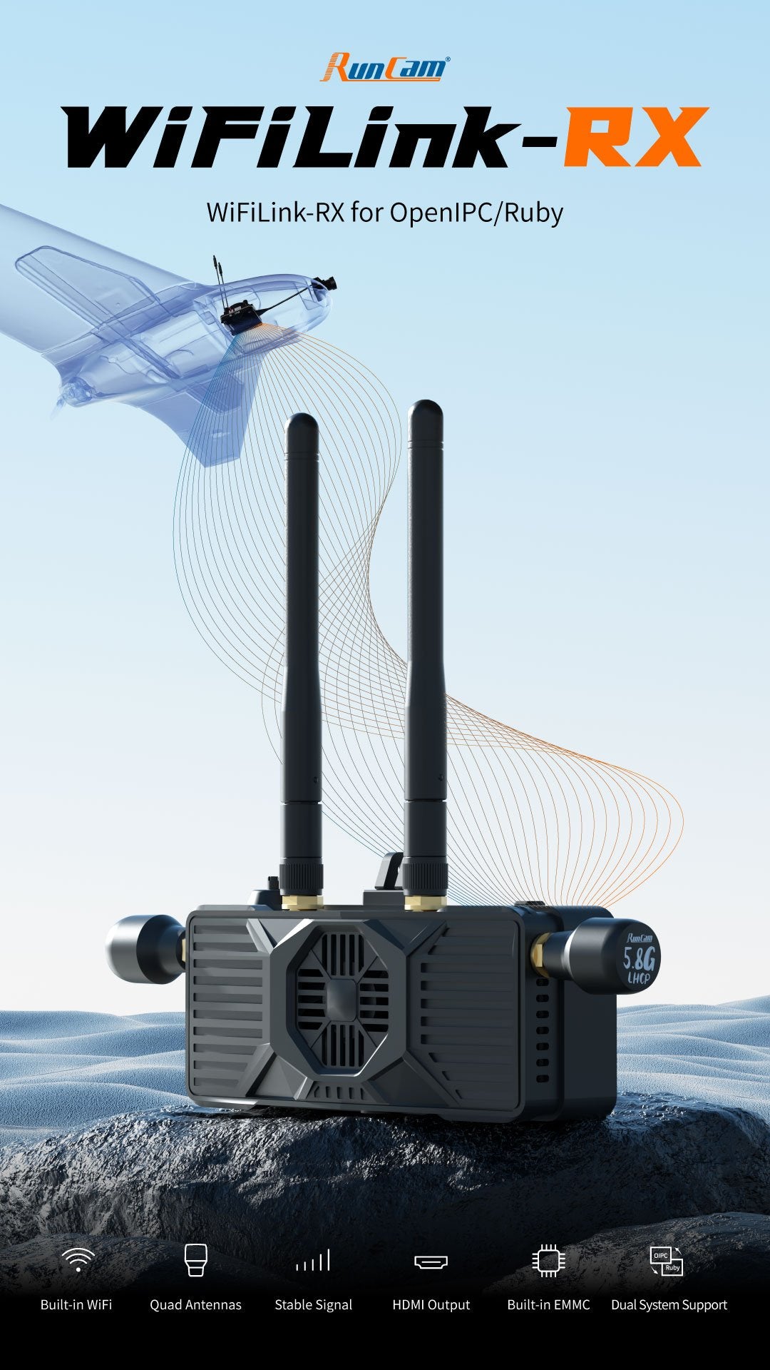 RunCam WiFiLink-RX Digital HD Receiver