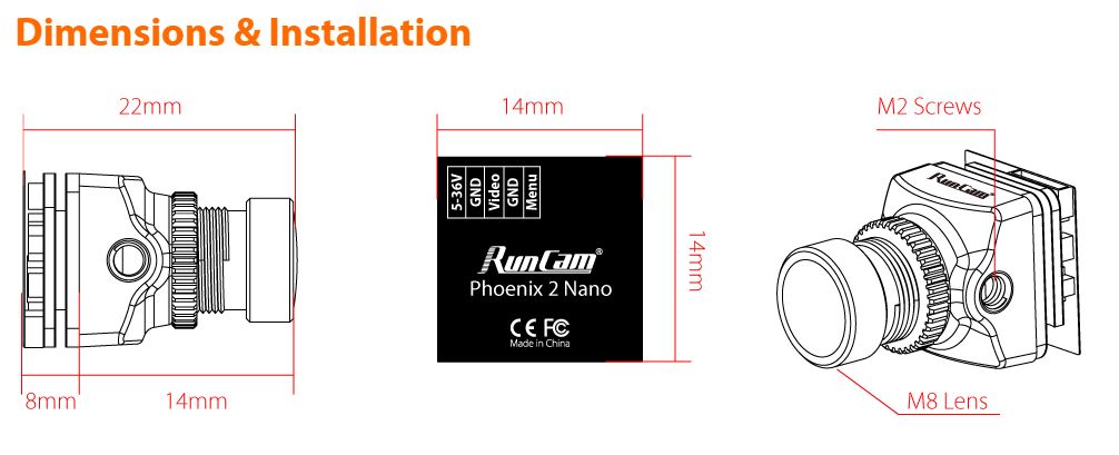 Runcam Phoenix 2 Nano 1000TVL FPV Camera