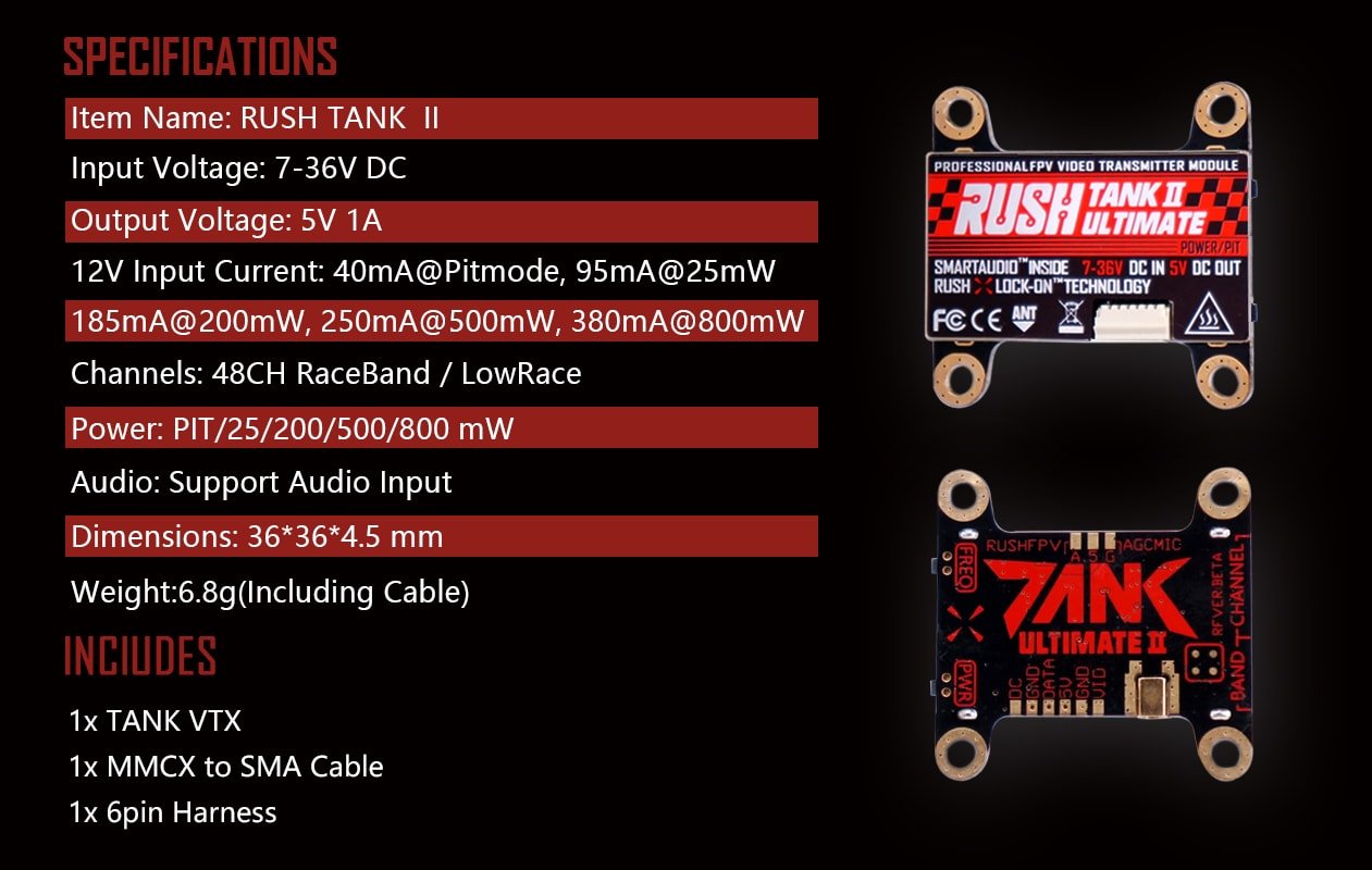 RushFPV Tank II Ultimate VTX
