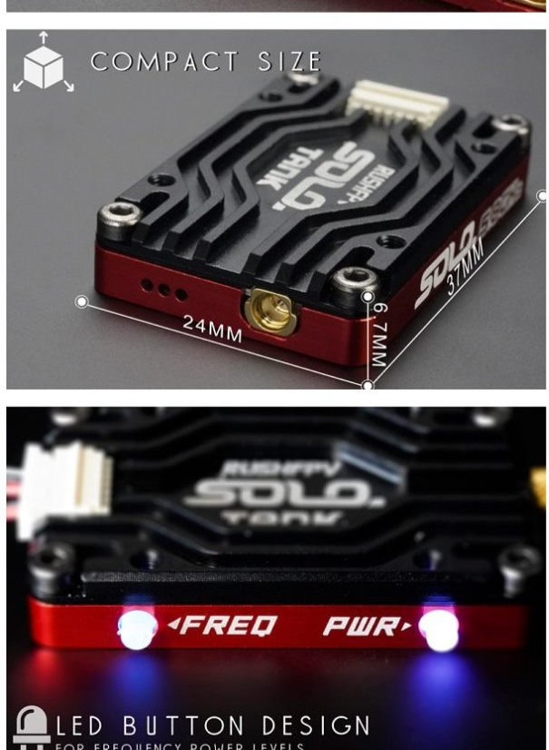 RushFPV Tank Solo 5.8GHz 1.6W VTX w/ Smart Audio