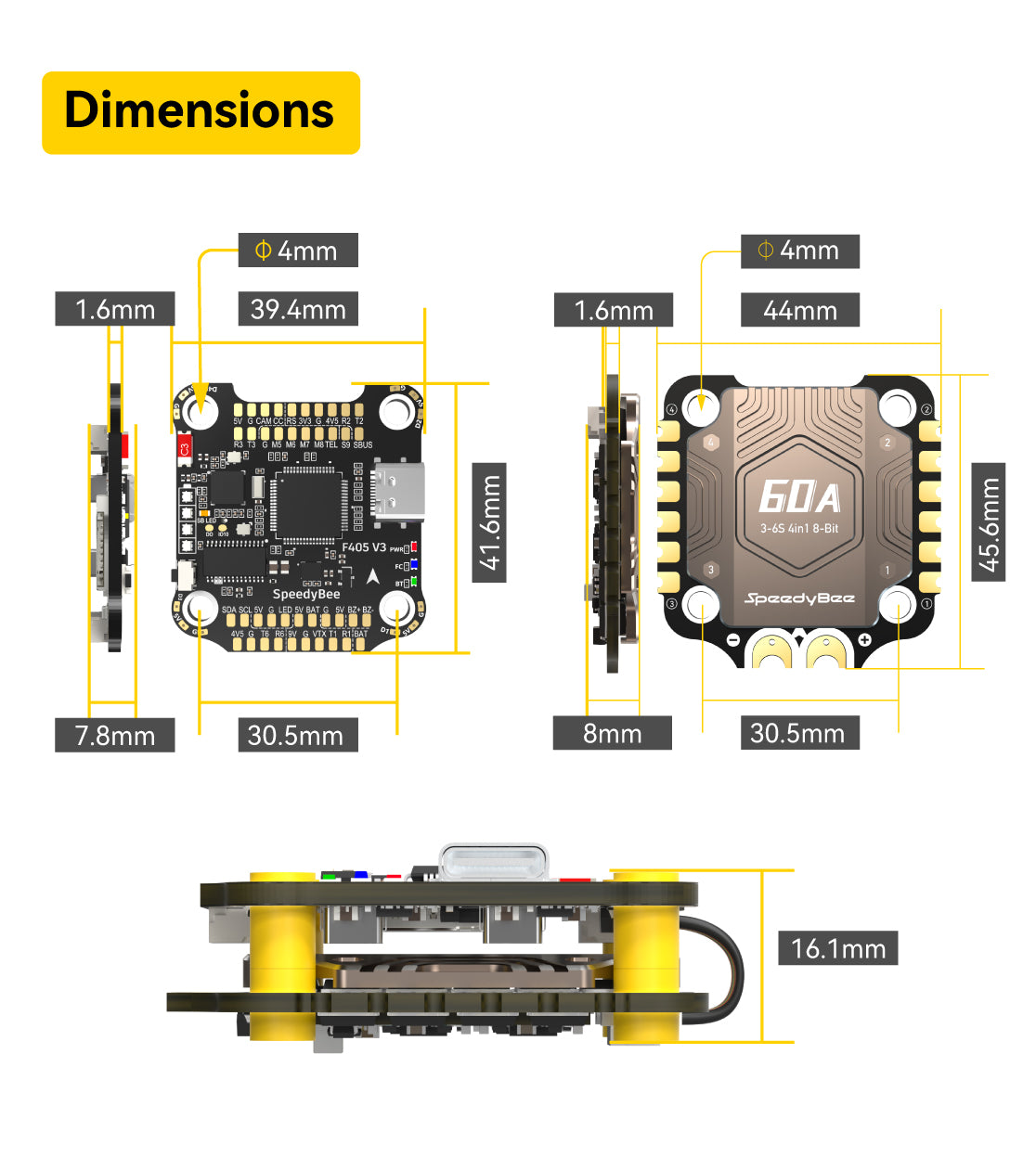 SpeedyBee F405 V3 BLS 60A 30x30 Stack
