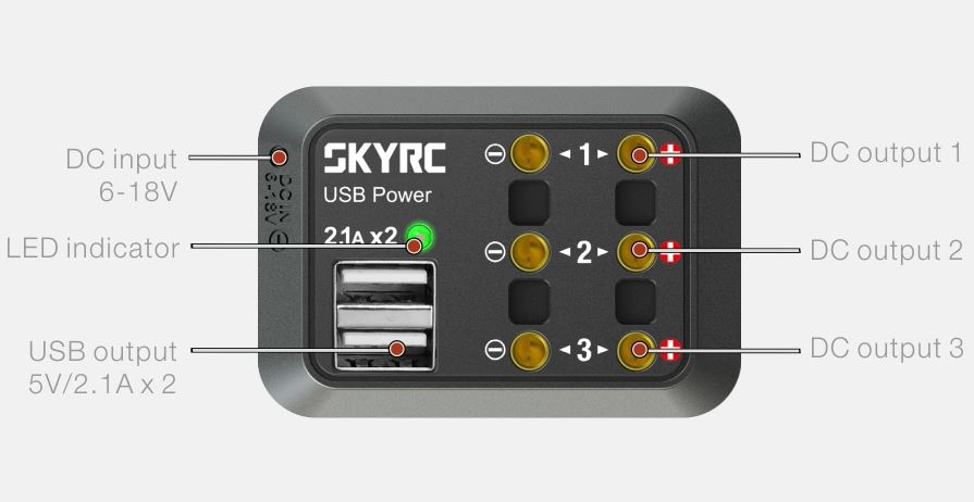 SkyRC 10A DC Power Distributor