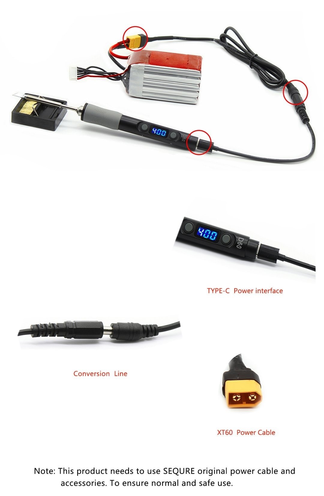 SEQURE SQ-D60 MINI Soldering Iron (Type B)