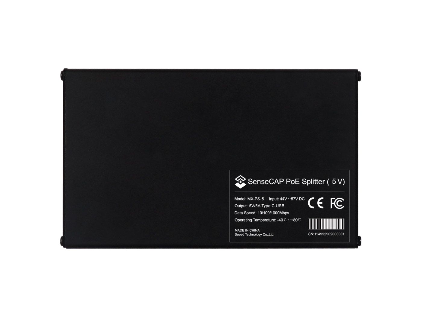SenseCAP PoE Splitter (5V USB-C / 12V DC)