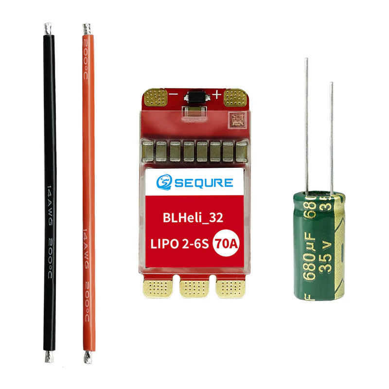 SEQURE SQESC 2670 Brushless ESC 2-6S Lipo powered 70A Firmware BLHeli_32 / AM32