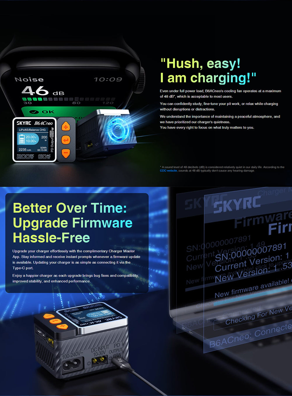 SkyRC B6 AC neo AC/DC 200W Charger