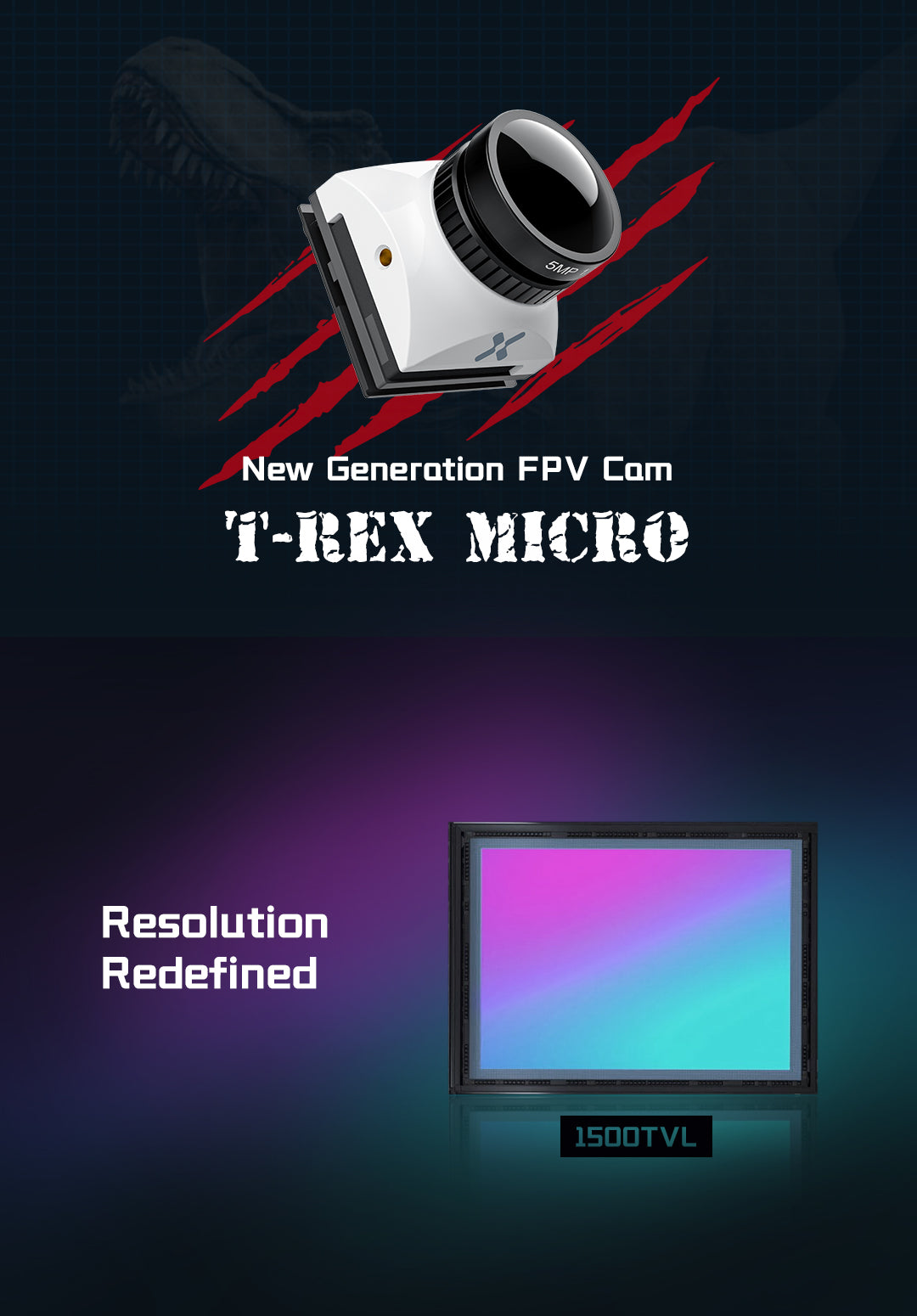 Foxeer T-Rex Micro 1500TVL 1.7mm FPV Camera