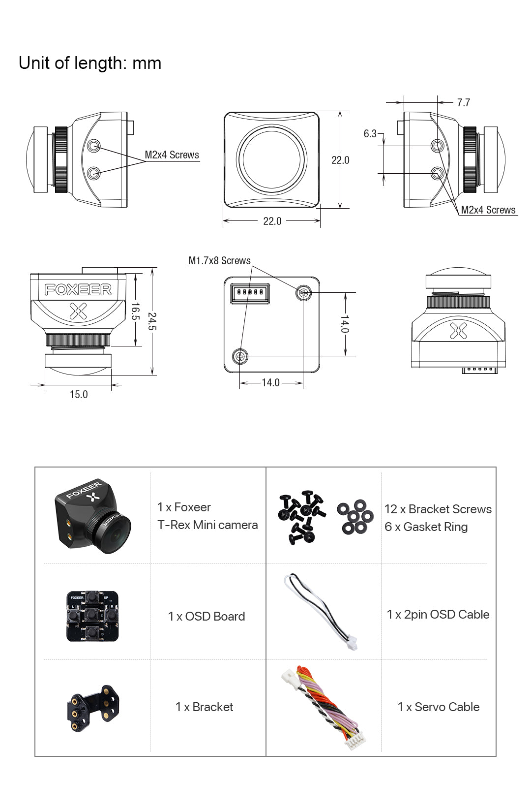 Foxeer T-Rex Mini 1500TVL 1.7mm FPV Camera