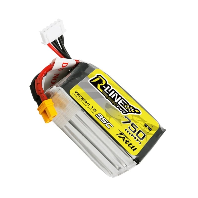 Tattu 750mAh 14.8V 95C 4S1P Lipo Battery Pack