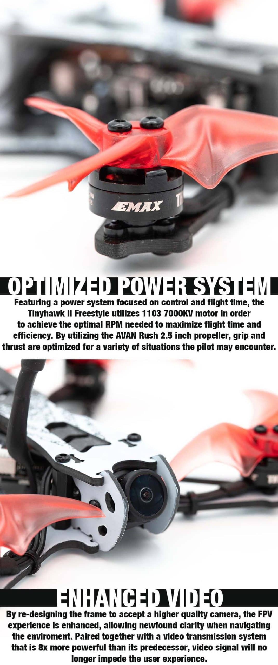 EMAX 🦅 TinyHawk II Freestyle FPV Drone (RTF Bundle)