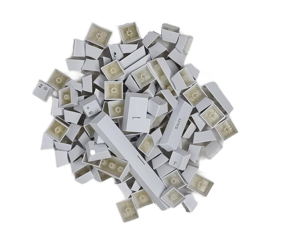 TKC ABS White Double Shot Keycap