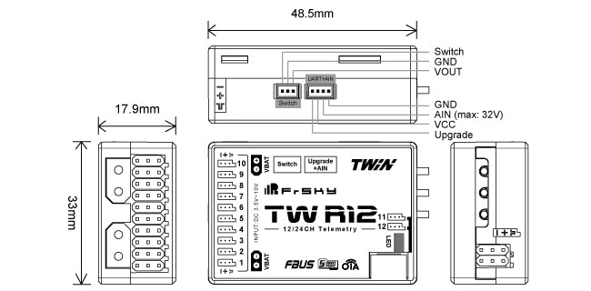 FrSky TW R12 Receiver